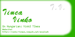 timea vinko business card